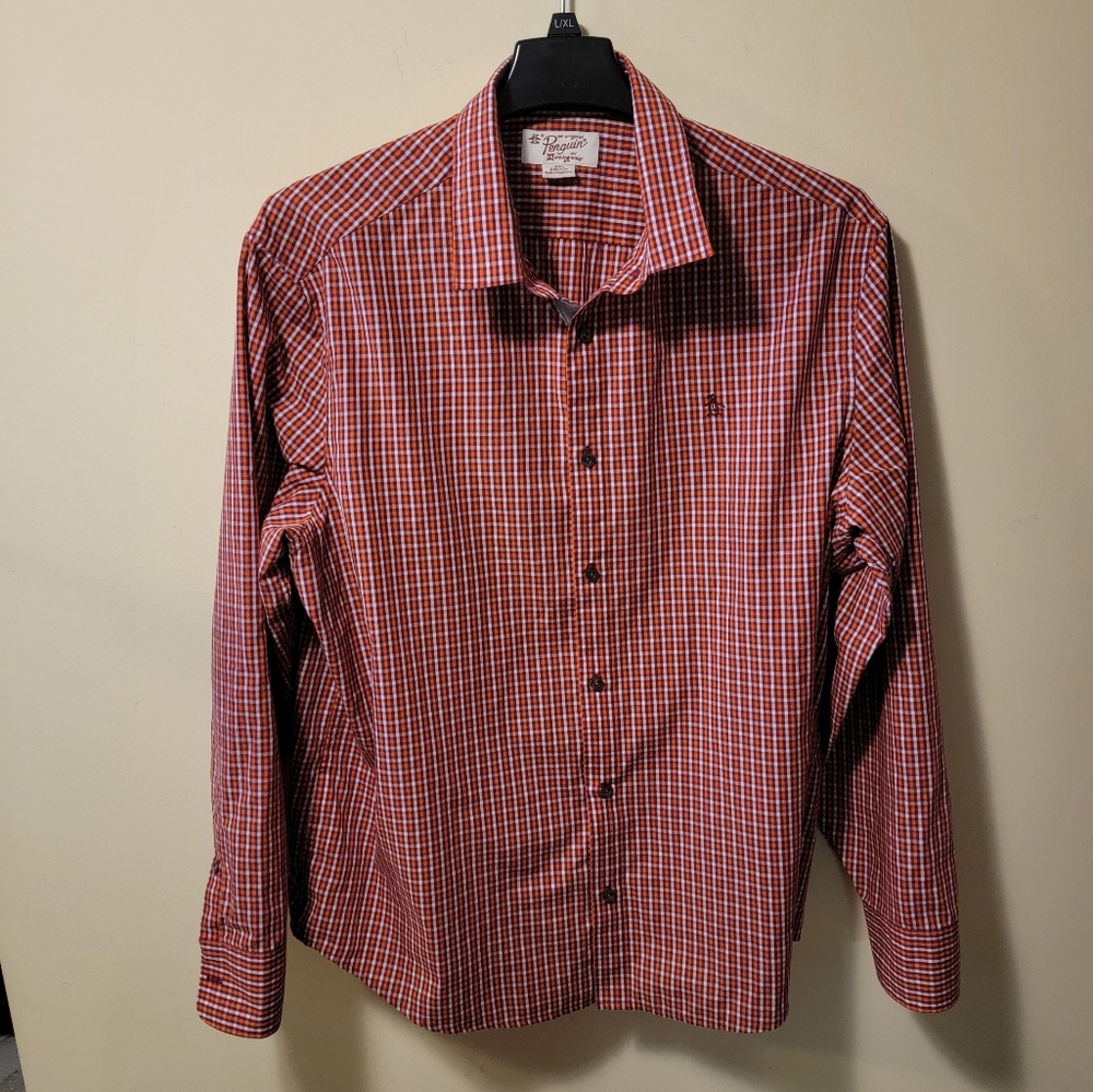Original Penguin By Munsingwear Mens Long Sleeve Button Up Shirt